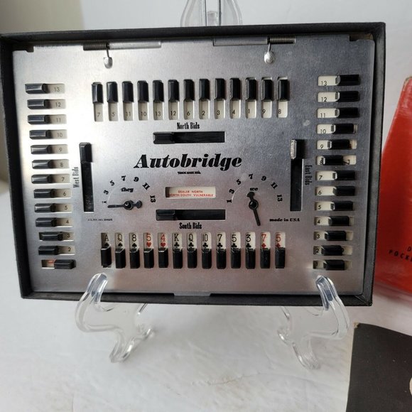 Vintage 1959  Autobridge Play Yourself Bridge Board Game Art Deco Instructions - Picture 2 of 6